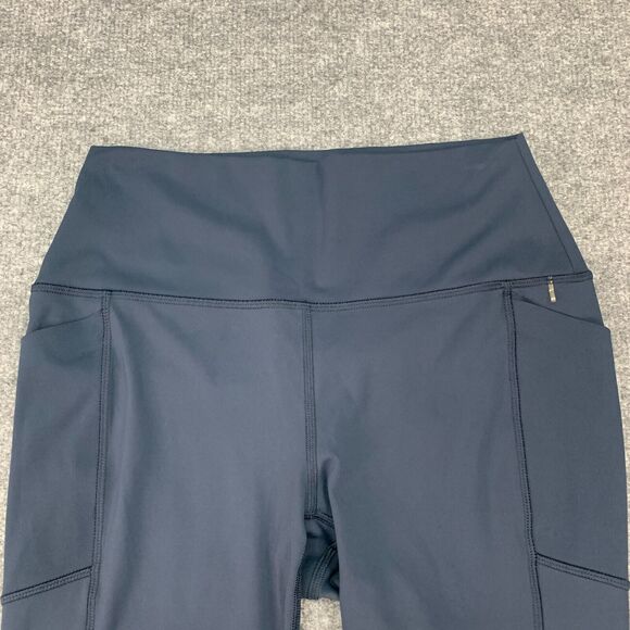 Spyder Active Leggings Womens M Medium Navy Cropped Pull On Stretch Pockets Yoga - Picture 3 of 11